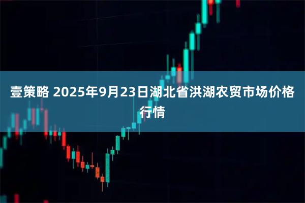 壹策略 2025年9月23日湖北省洪湖农贸市场价格行情