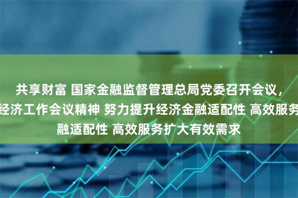 共享财富 国家金融监督管理总局党委召开会议，传达学习中央经济工作会议精神 努力提升经济金融适配性 高效服务扩大有效需求