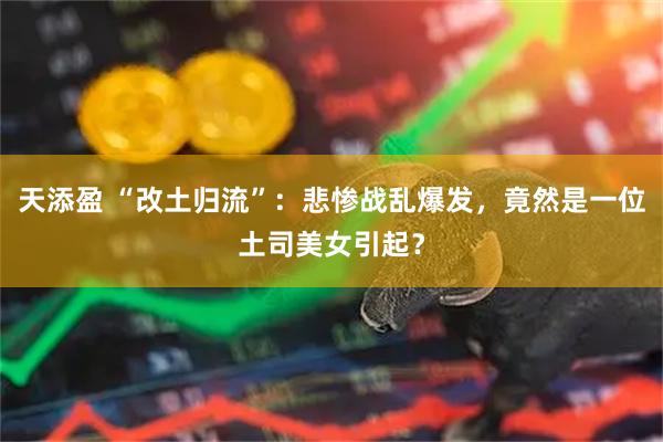 天添盈 “改土归流”：悲惨战乱爆发，竟然是一位土司美女引起？